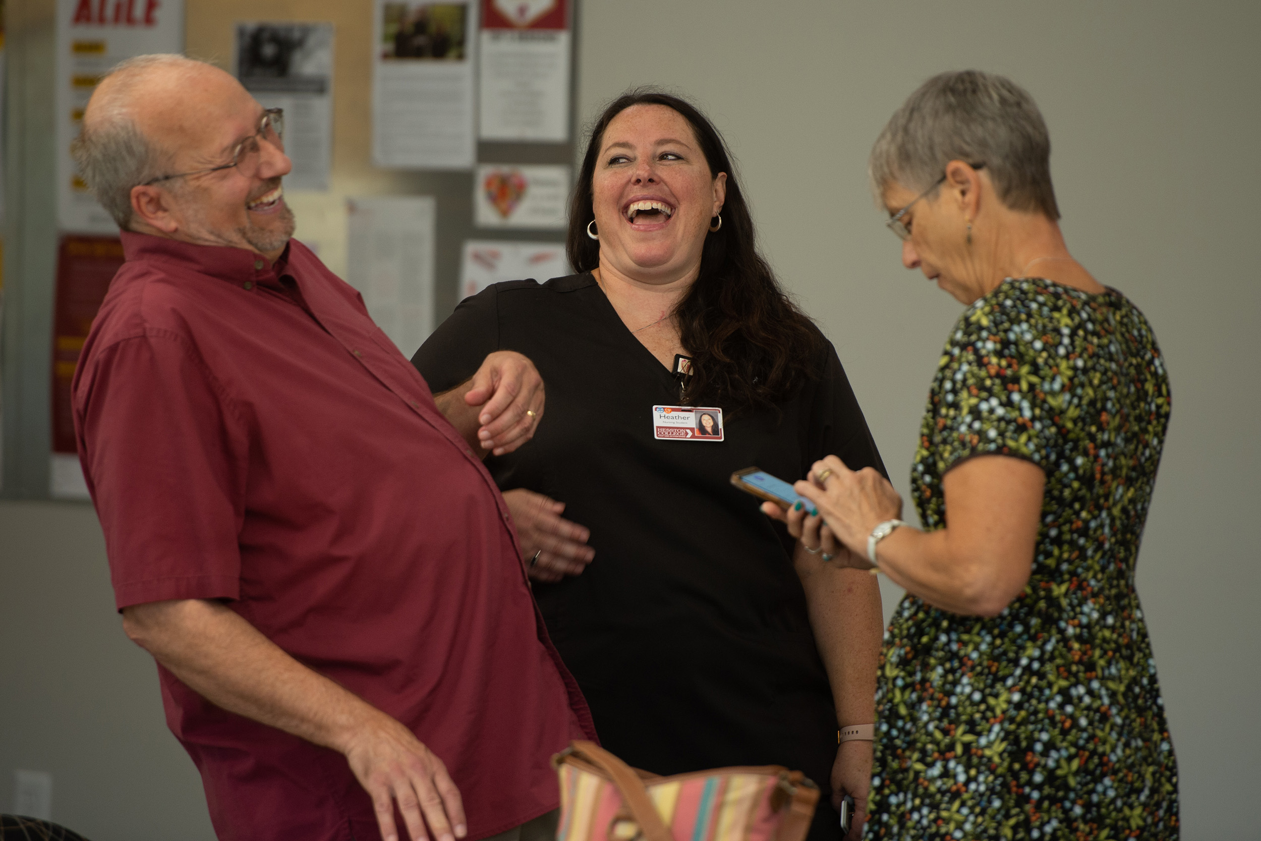 people visiting at nursing affinity reunion at Hesston College Homecoming 2022