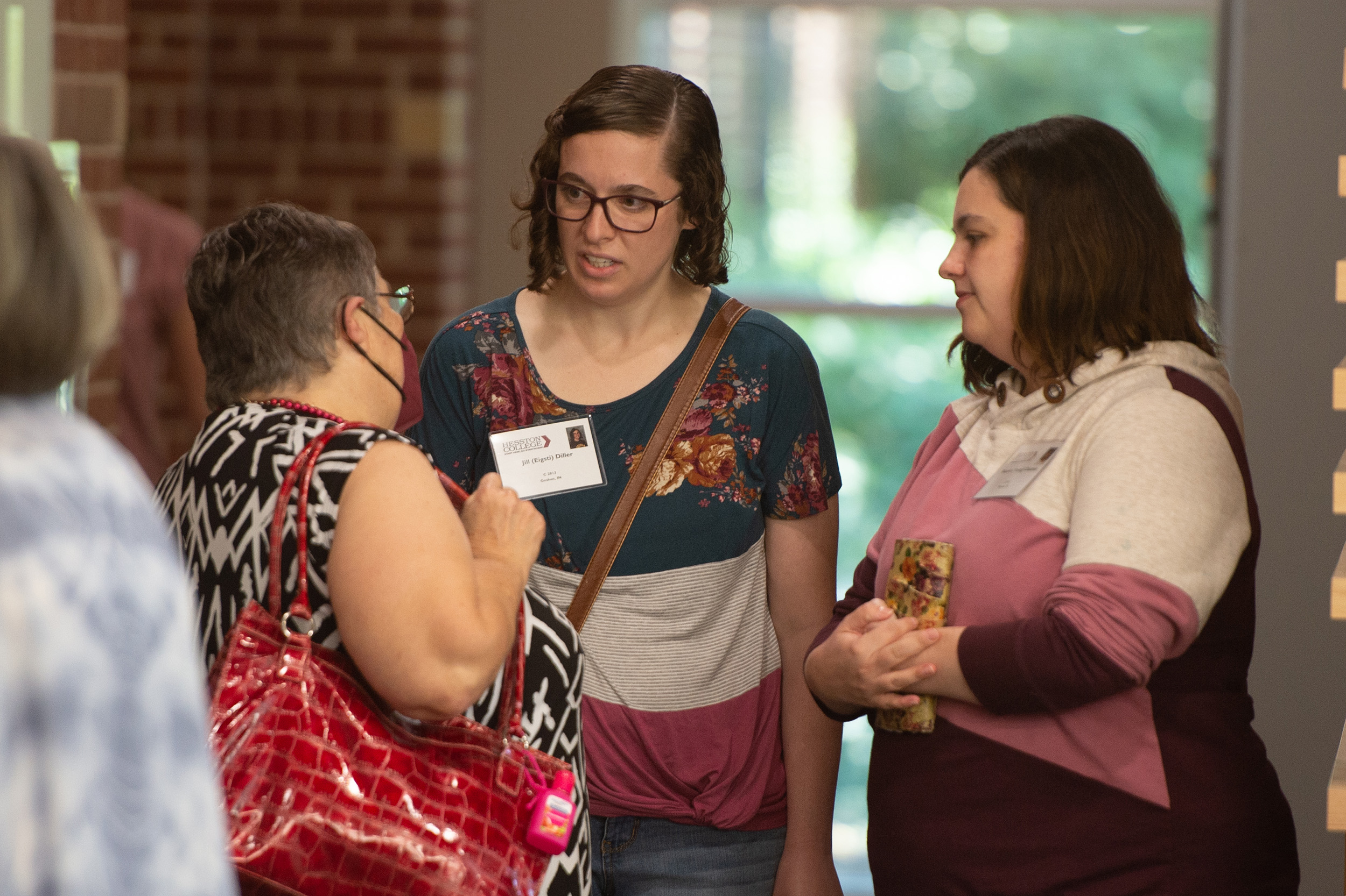 people visiting at nursing affinity reunion at Hesston College Homecoming 2022