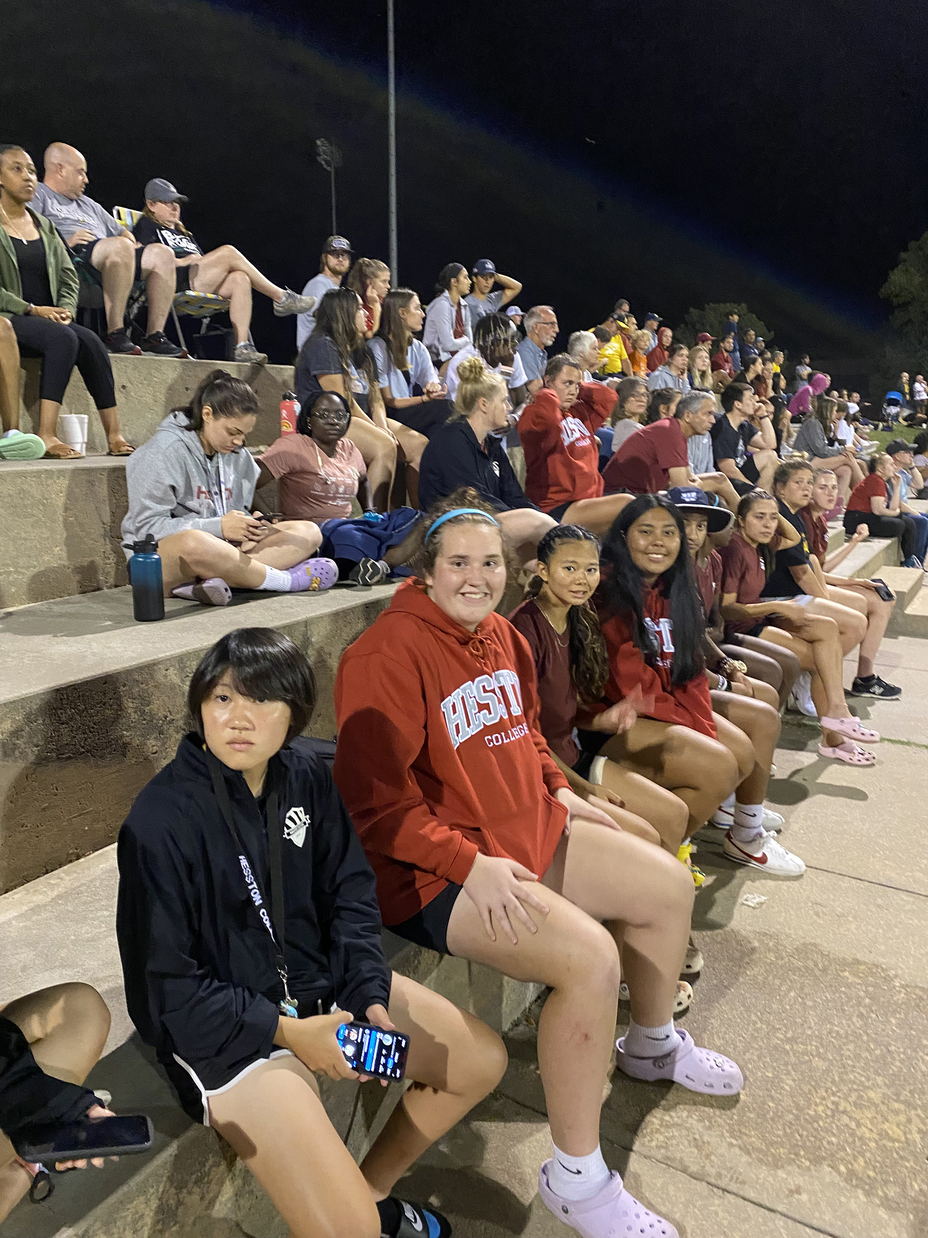 alumni at the soccer match, Homecoming 2022