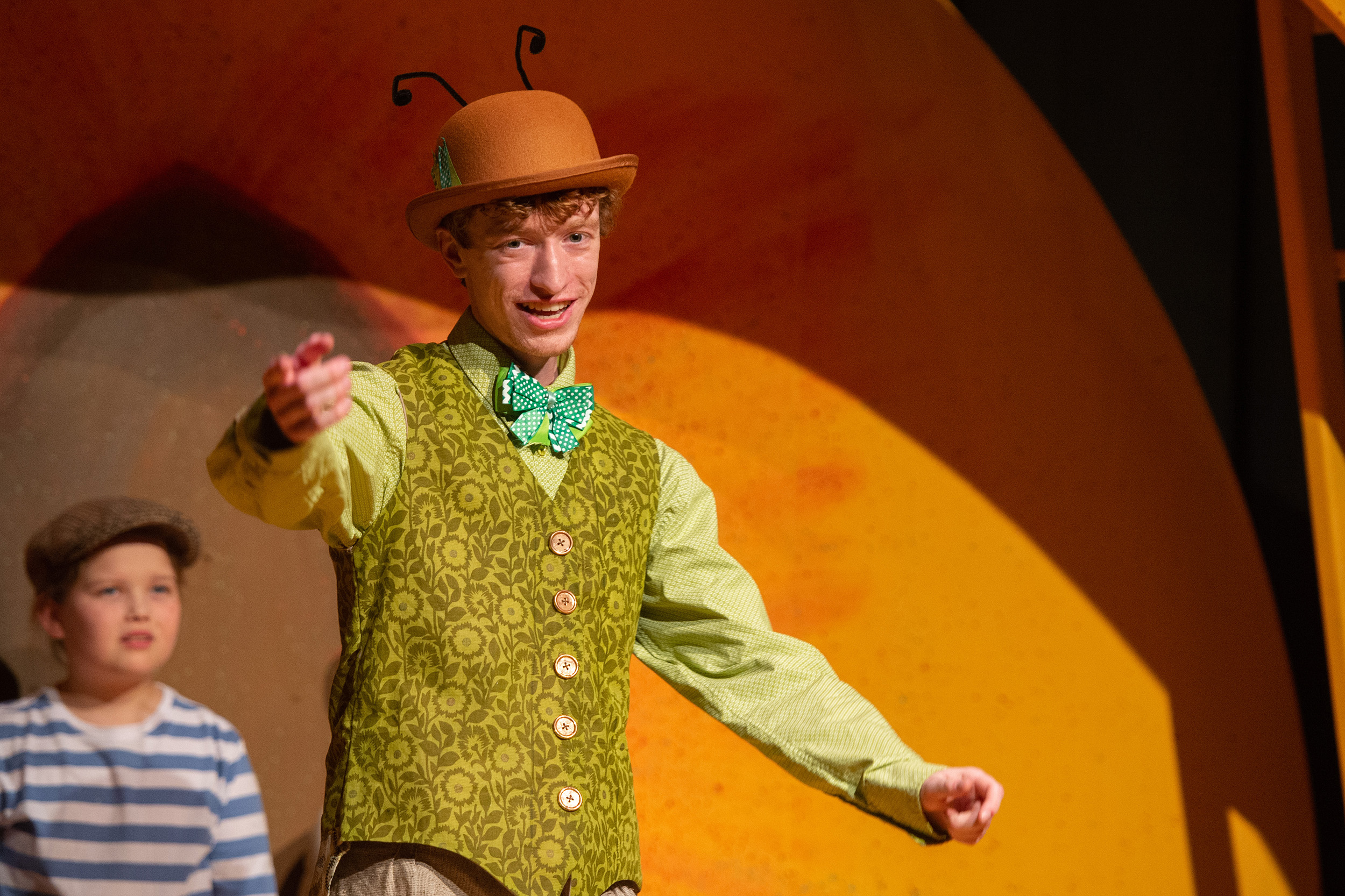 Production photo from Hesston College performance of James and the Giant Peach, spring 2022