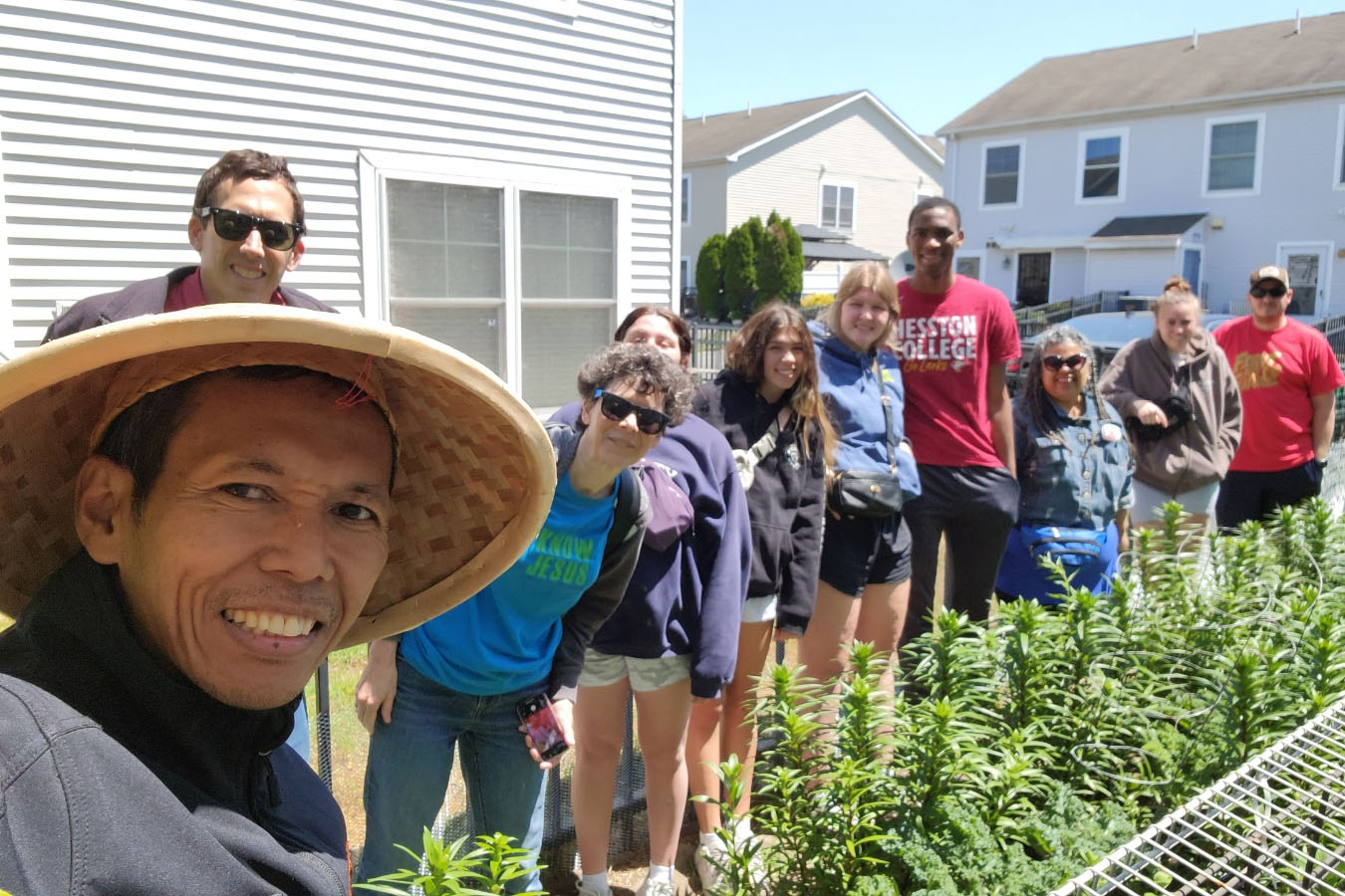 Photo - a selfie with Pak Tani in his urban garden