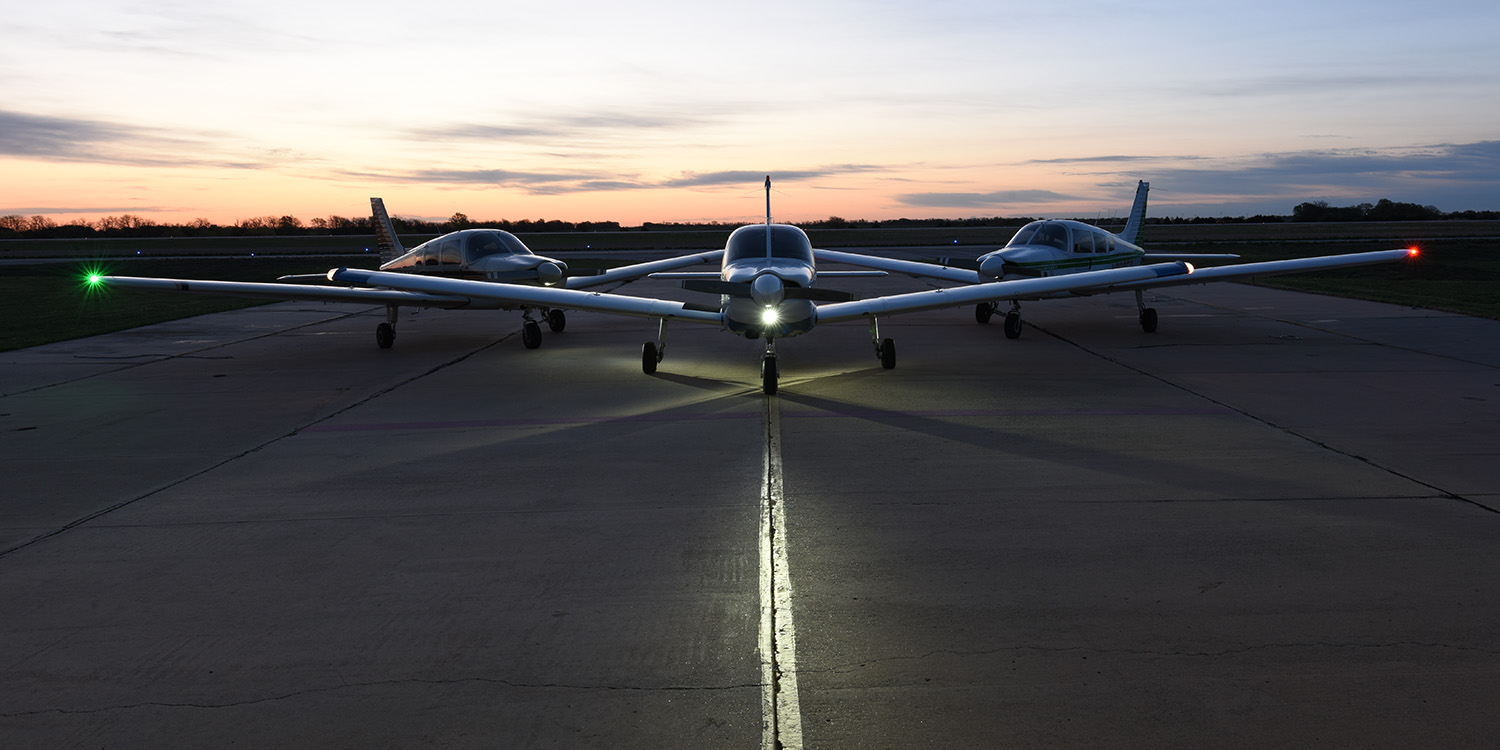 Hesston College Aviation fleet photo by Mike Baker