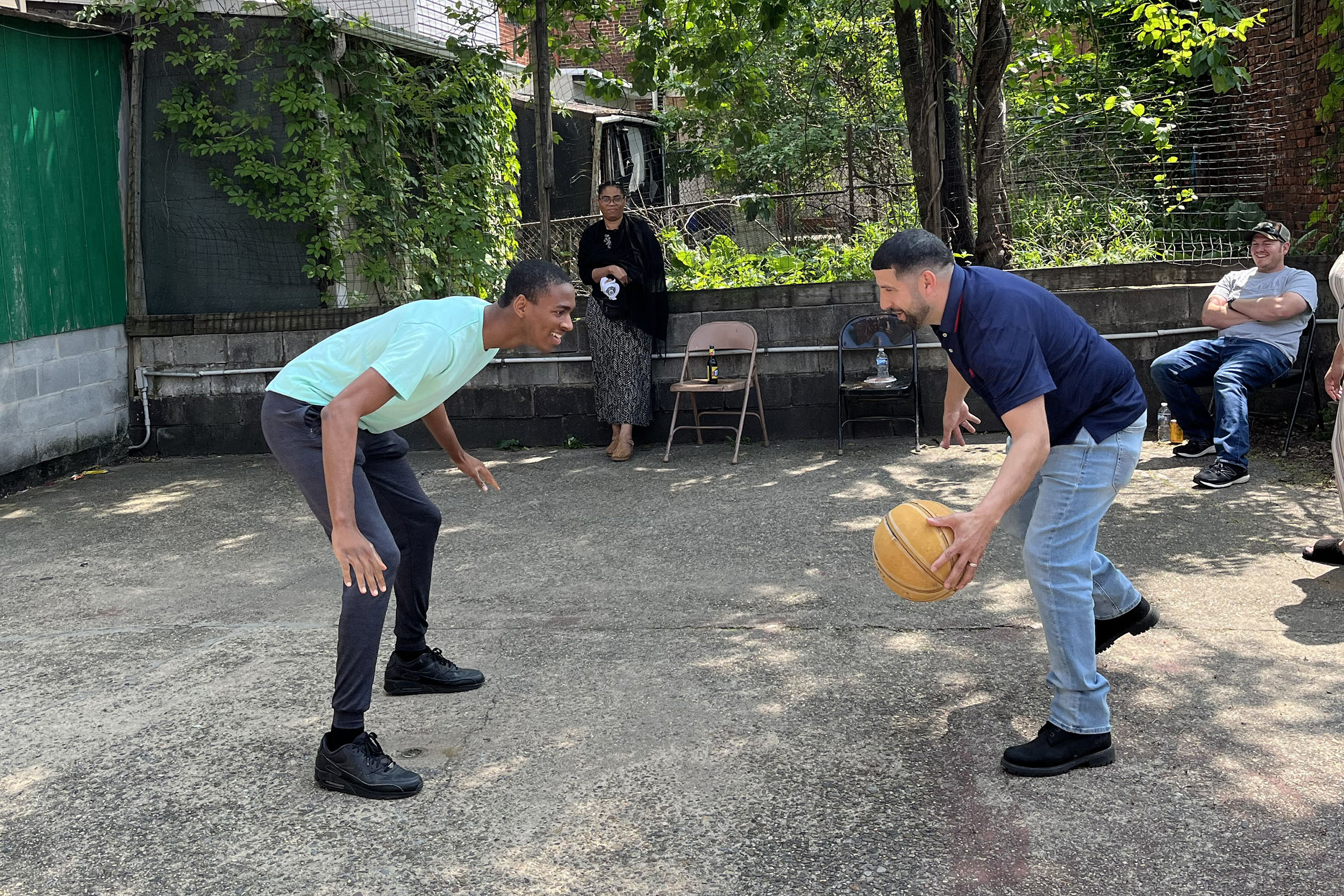 Hoops in the yard - Bryce Blake and Juan Marrero