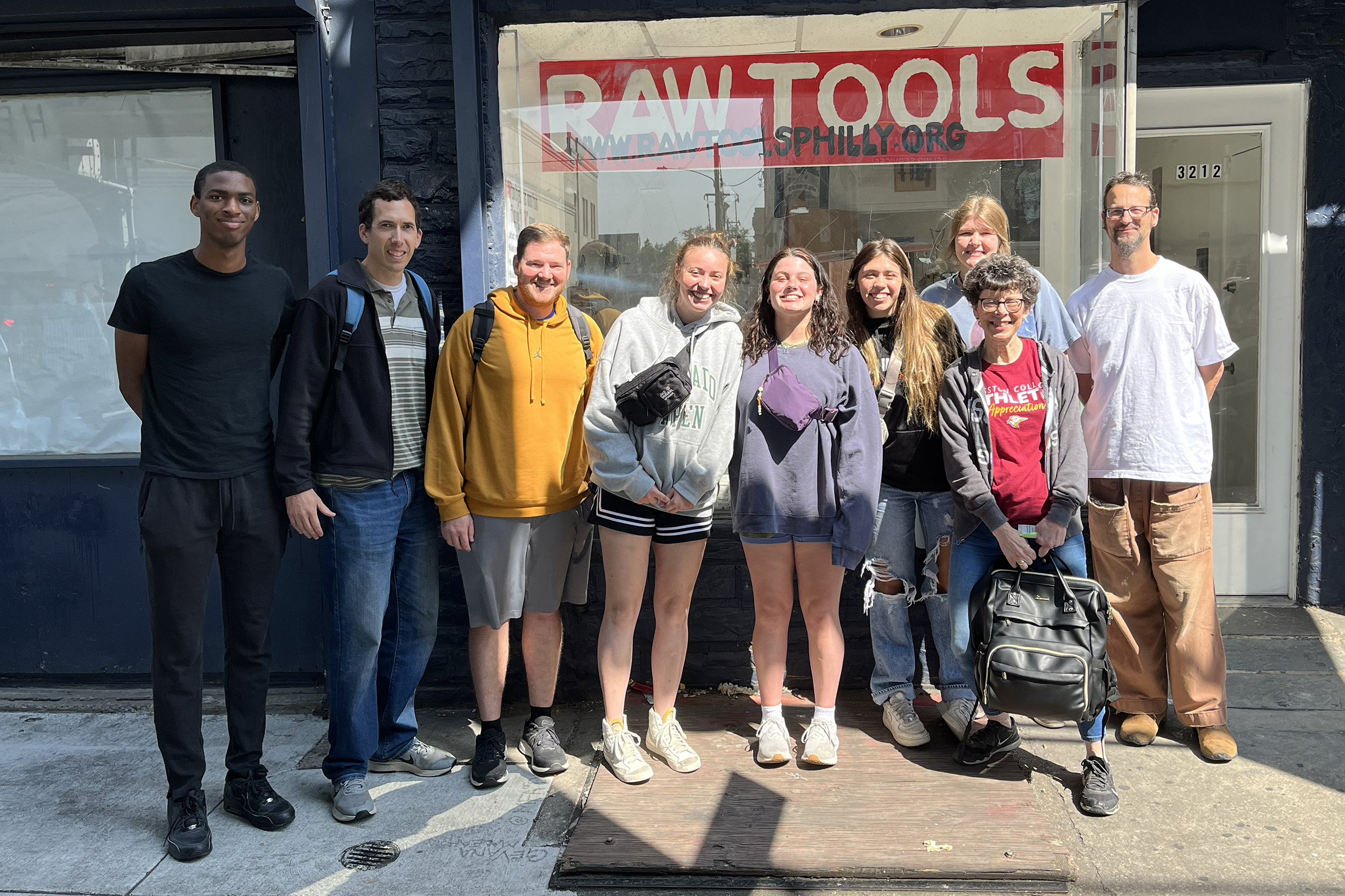 Photo - The class met with Shane Claiborne at Raw Tools.