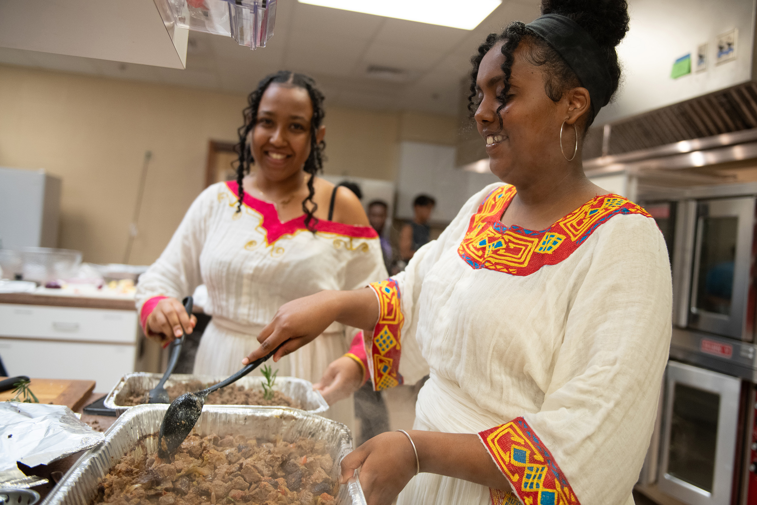 photo - 2023 Hesston College Cultures Fair - Hevi Mamo and Eyael Woldeyes