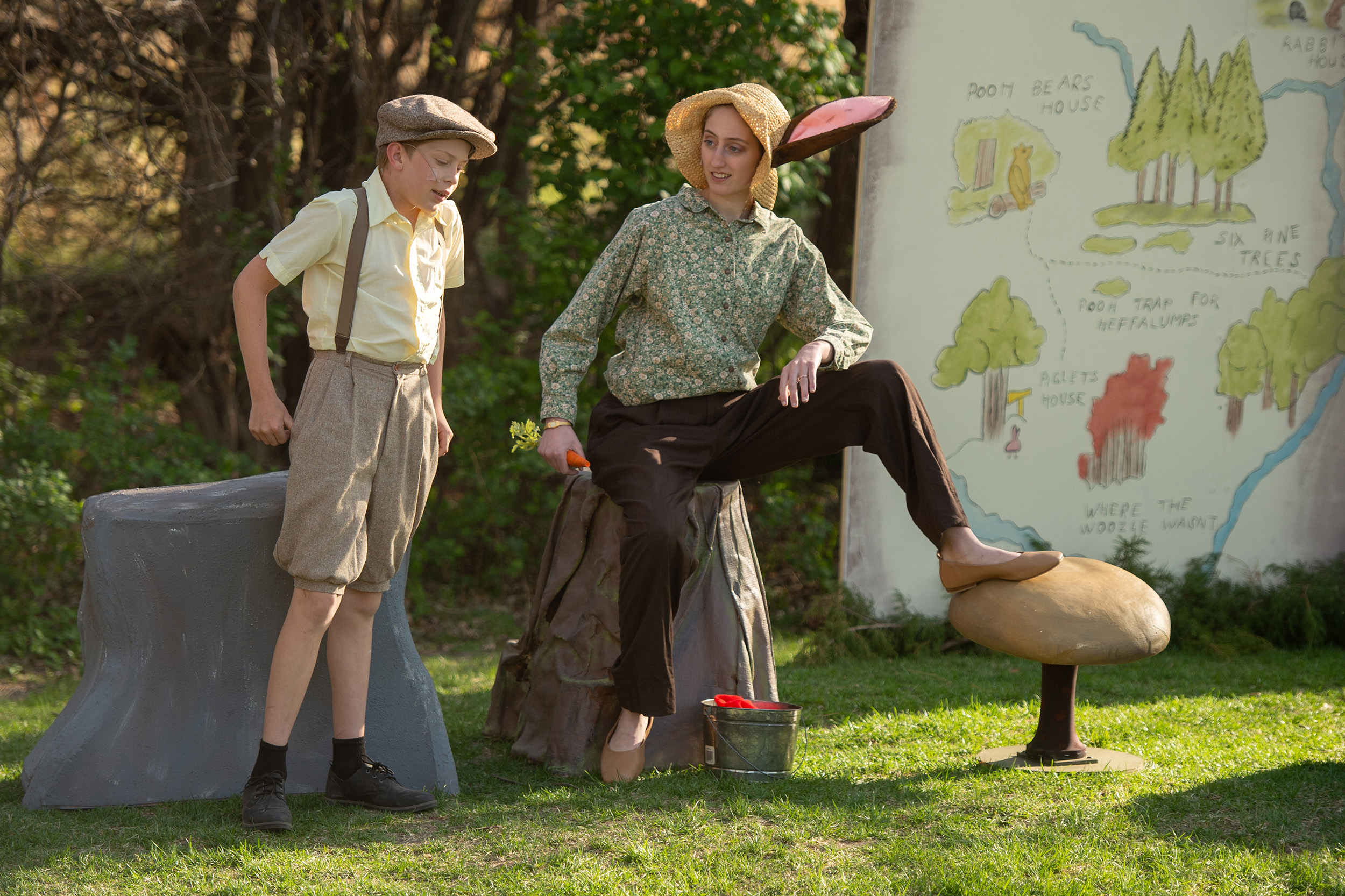 production photo - The House at Pooh Corner, Hesston College Theatre, spring 2022