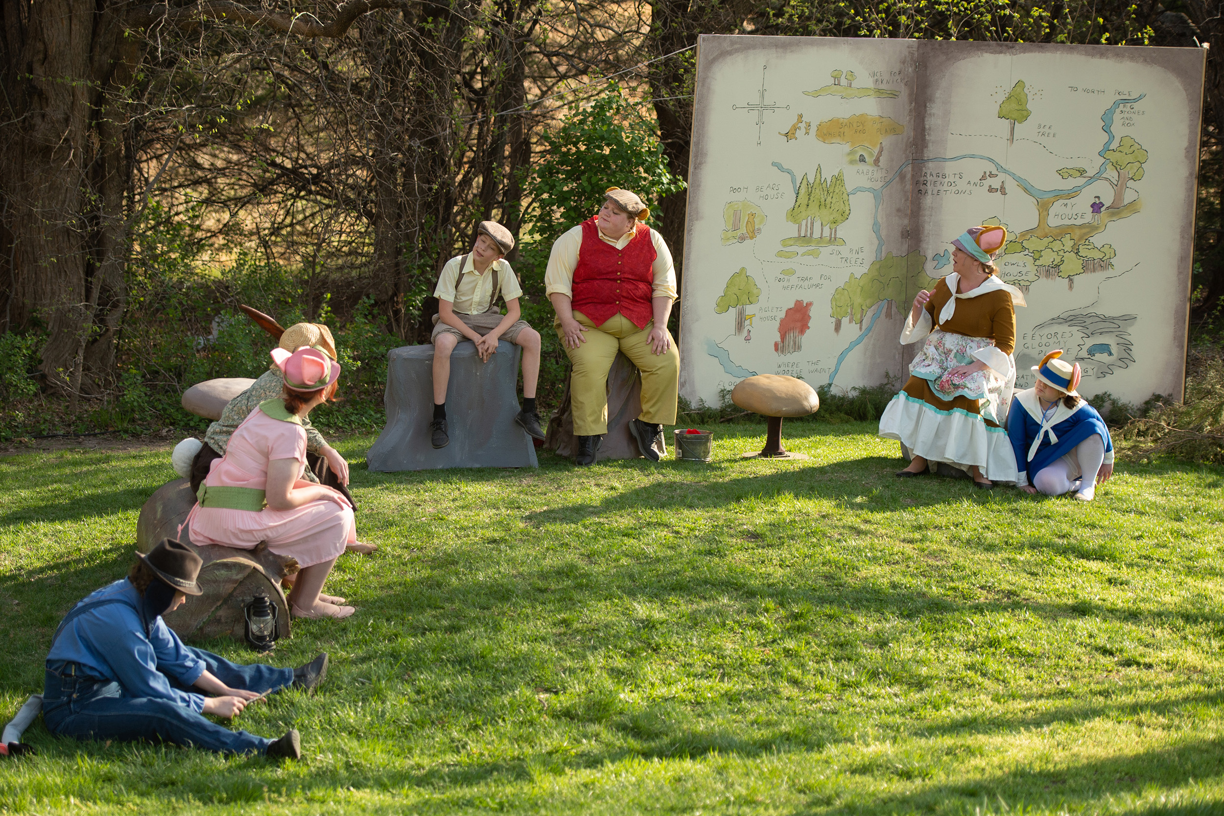 production photo - The House at Pooh Corner, Hesston College Theatre, spring 2022