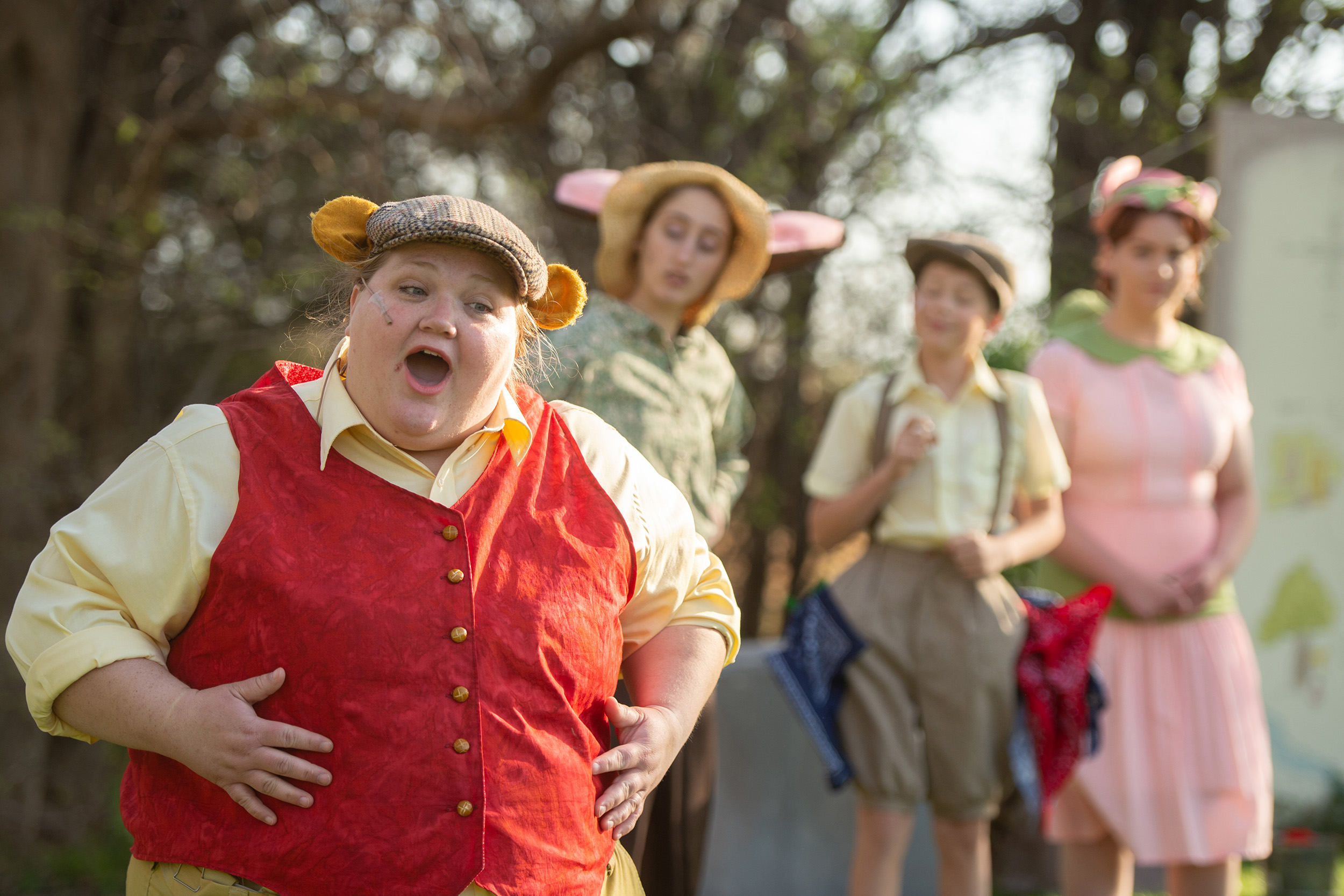 production photo - The House at Pooh Corner, Hesston College Theatre, spring 2022