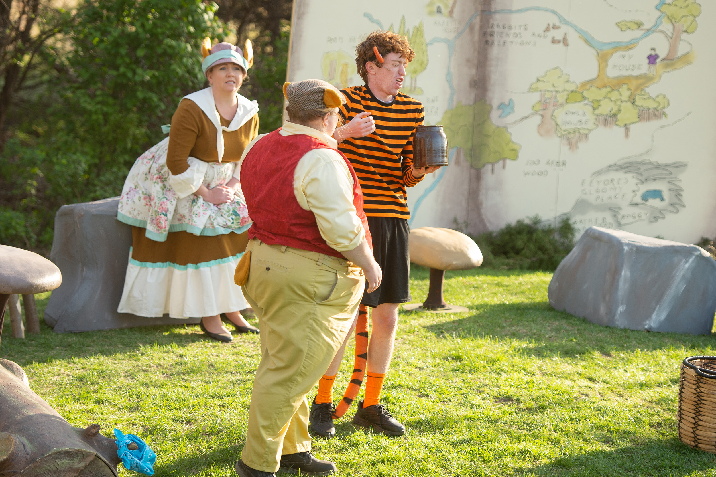 production photo - The House at Pooh Corner, Hesston College Theatre, spring 2022