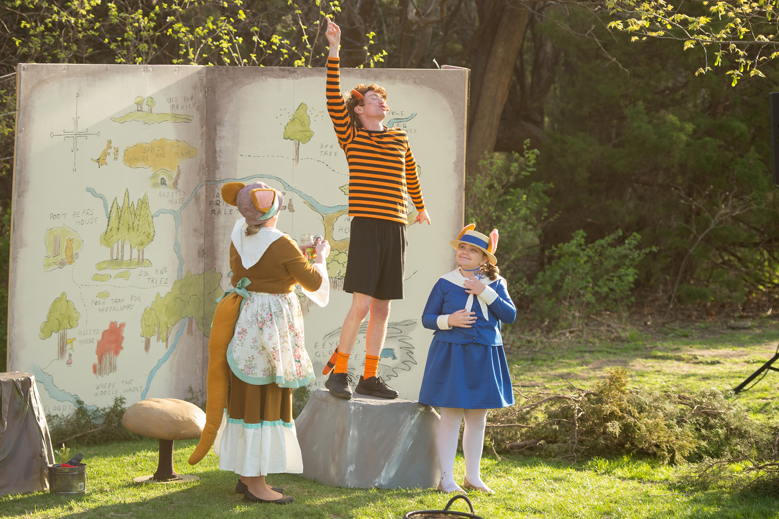 production photo - The House at Pooh Corner, Hesston College Theatre, spring 2022