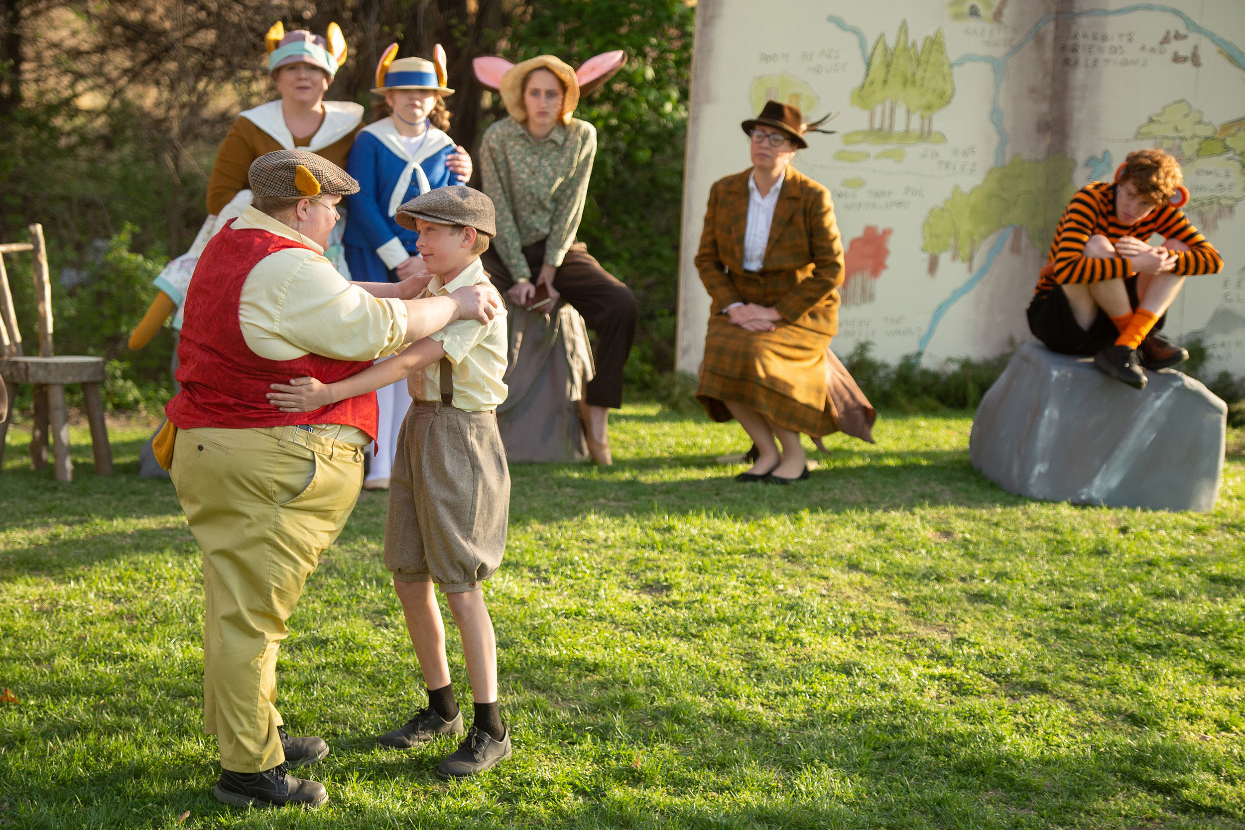 production photo - The House at Pooh Corner, Hesston College Theatre, spring 2022