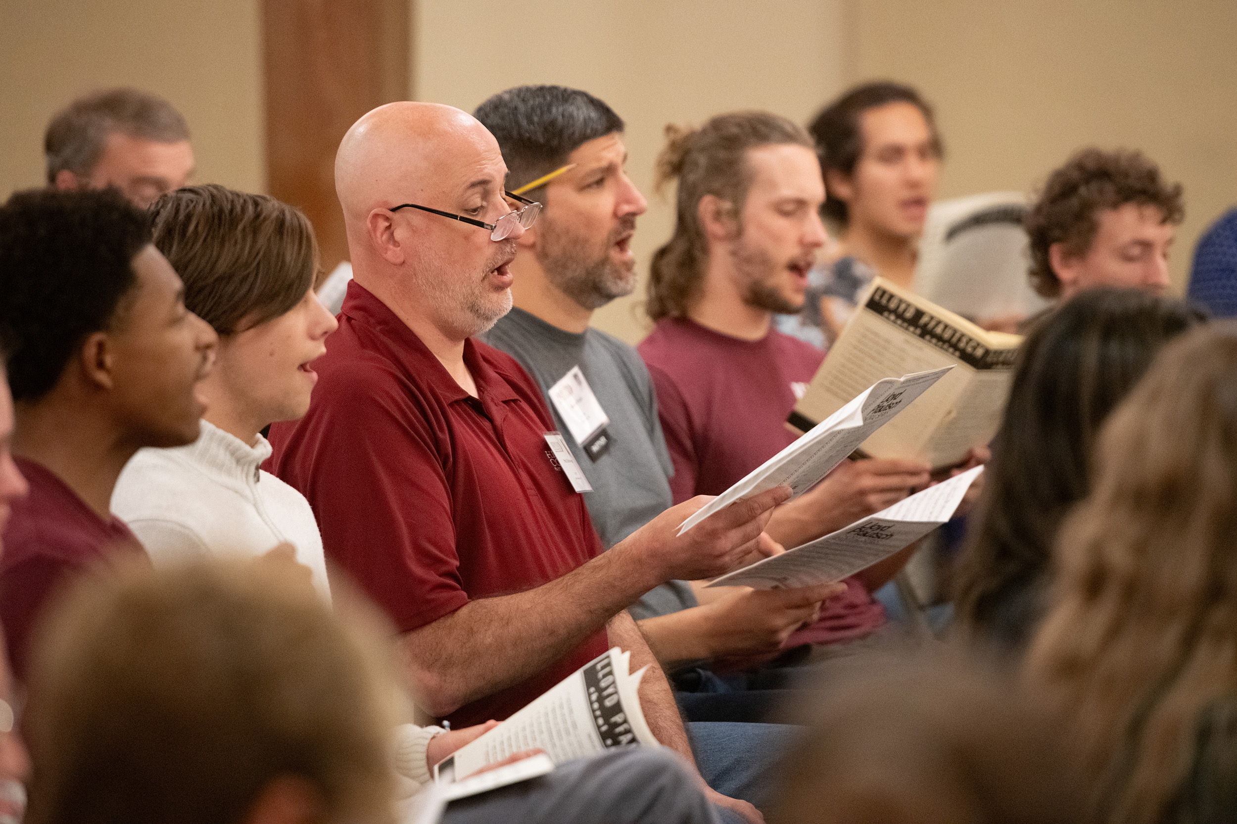 photo - Hesston College Homecoming 2023 - Bel Canto and alumni choir rehearsal