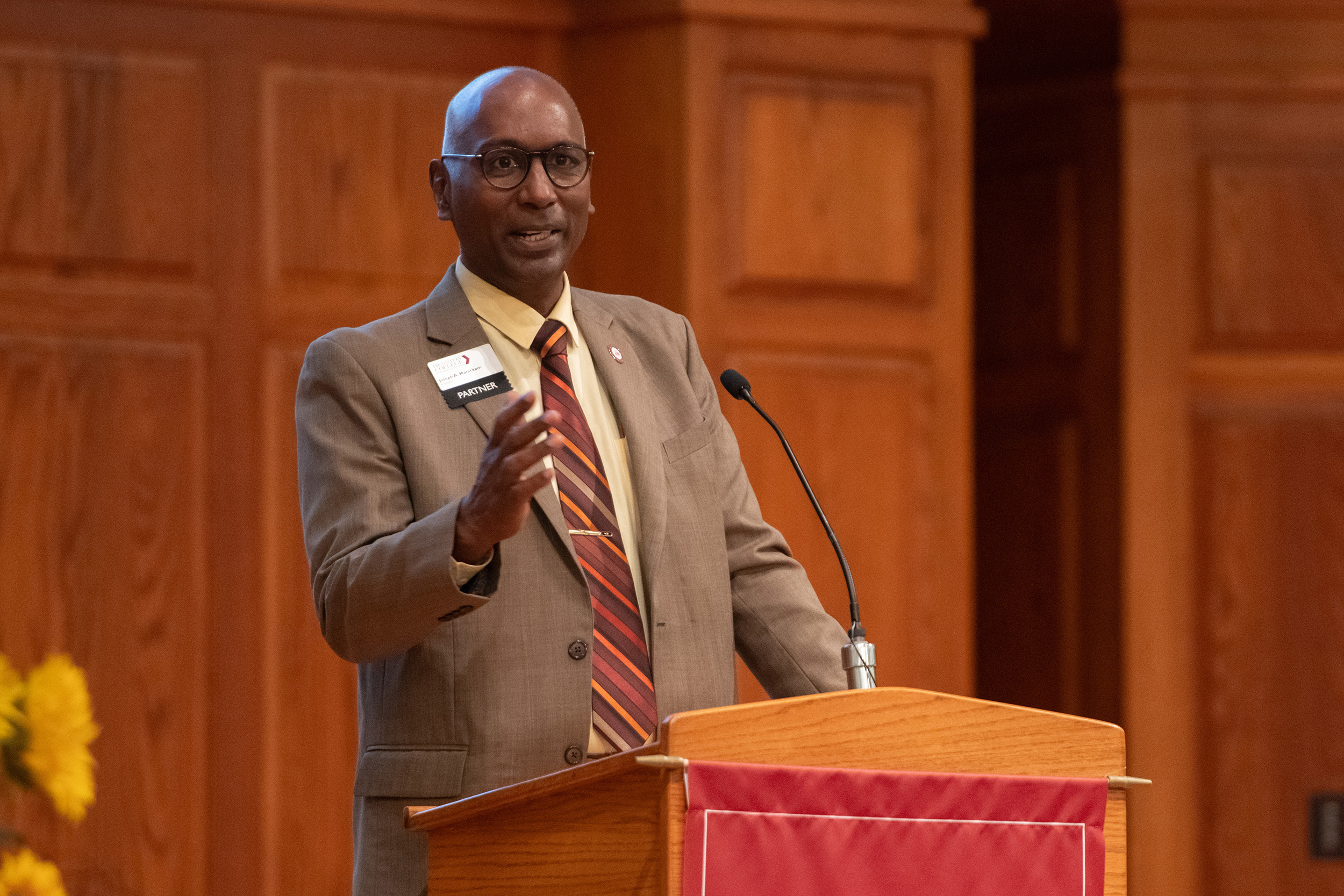 photo - Hesston College Homecoming 2023 - Partner Lunch - President Joseph A. Manickam