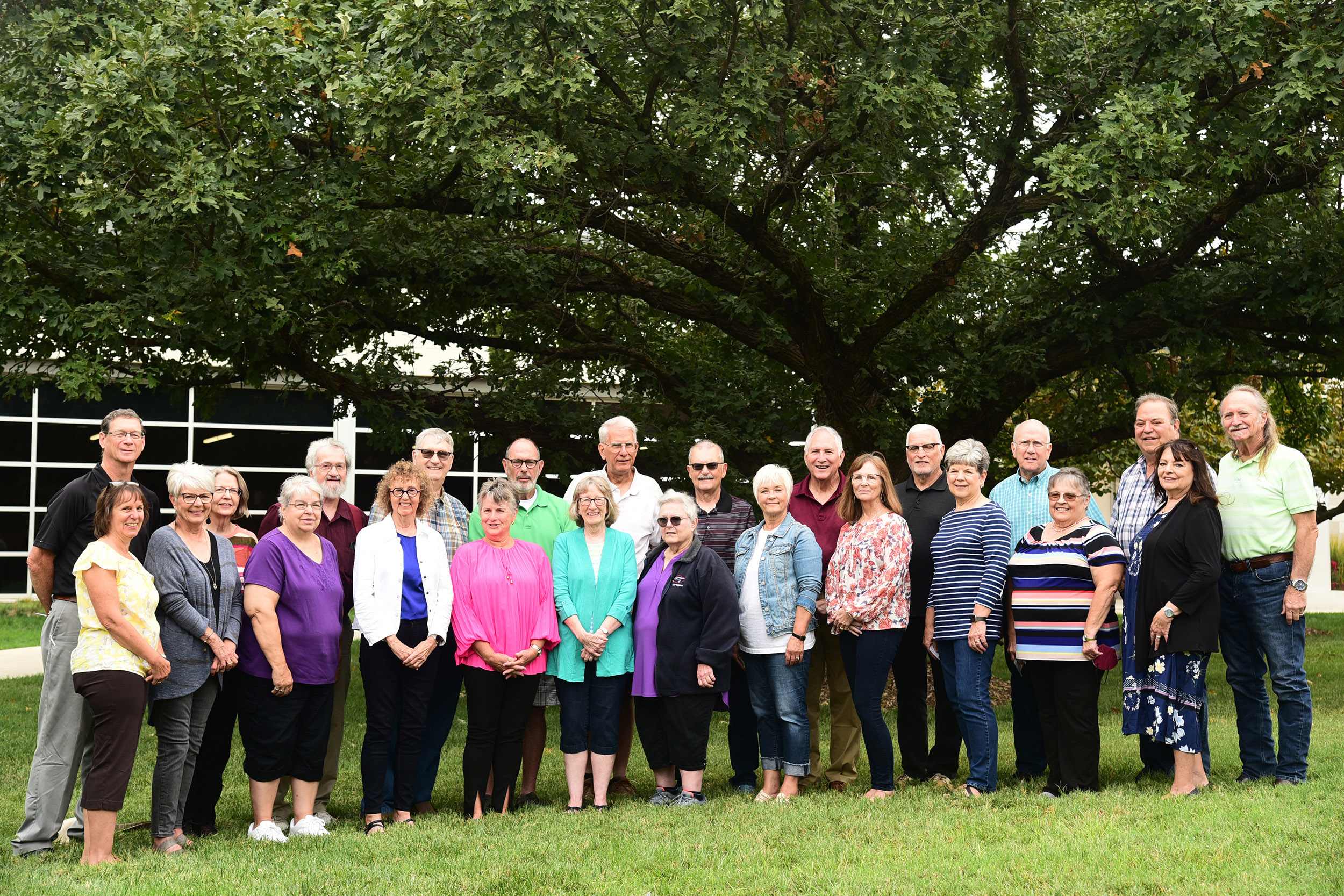 Homecoming 2023 reunion class photo - College 1973 with spouses