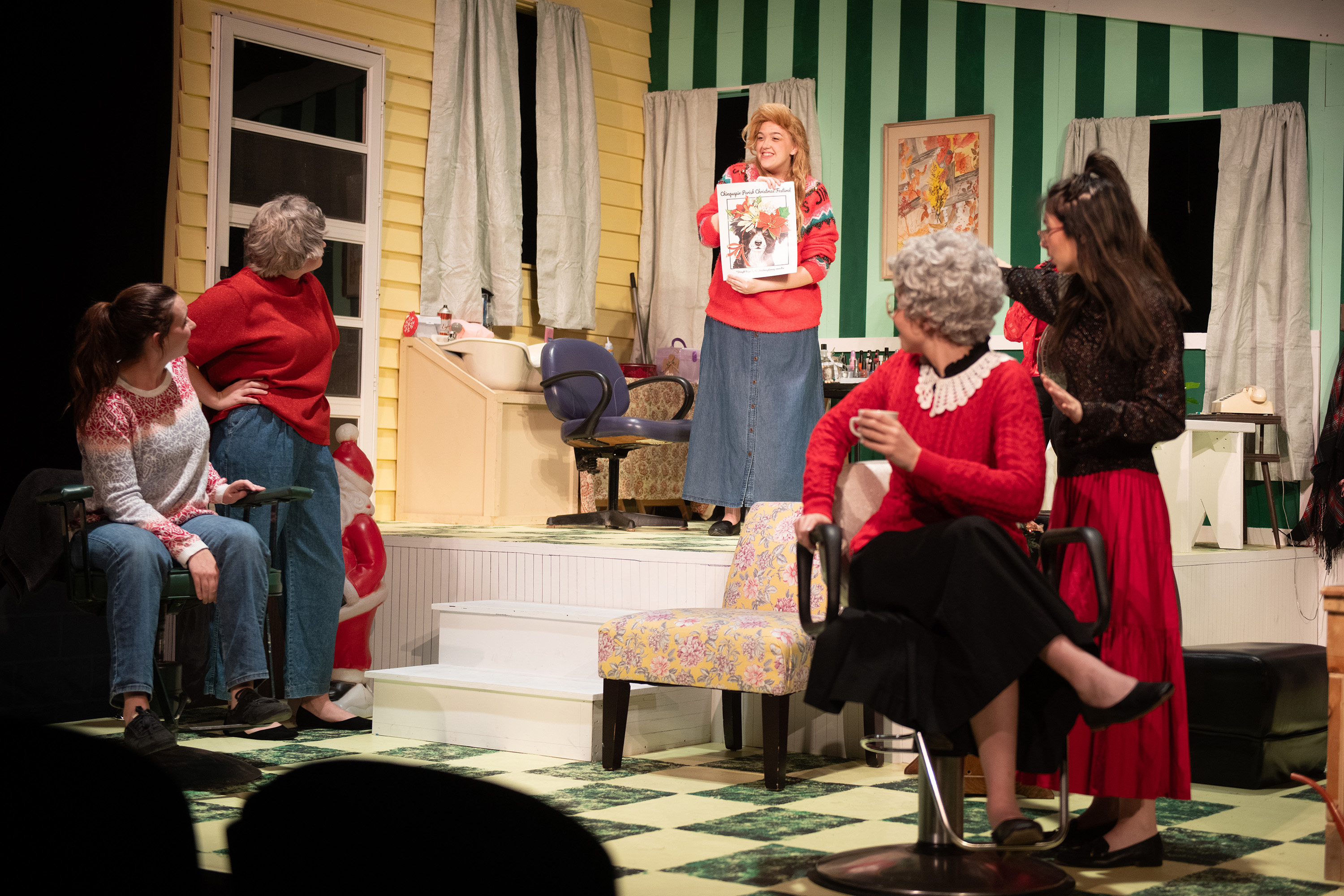 production photo from Hesston College Theatre fall 2023 show "Steel Magnolias"