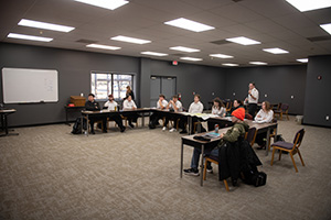 The new aviation classroom in Laban Peachey Center