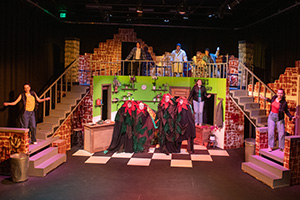 production photo from Hesston College Theatre's Little Shop of Horrors