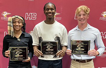 Photo: 2024 Lark Student-Athletes of the Year Kaley Phillips, Quez Wright and Mason White