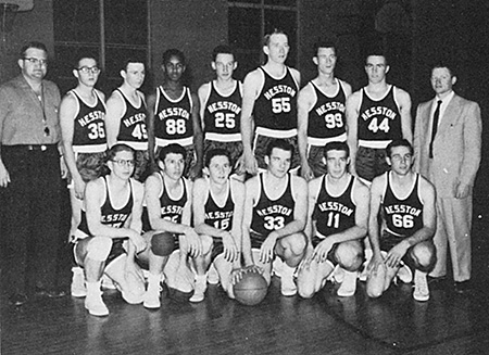 The 1955-56 Hesston College men’s basketball team - the first varsity team for HC