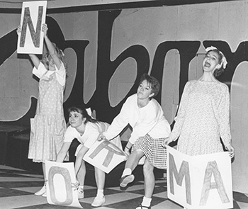 The original Normas:
Gail (Eash) ’89 Schrock, Rhonda Miller ’89, 
Judy (Clemens) ’89 Smucker and Ingrid (Rhodes) ’89 Schaedtler