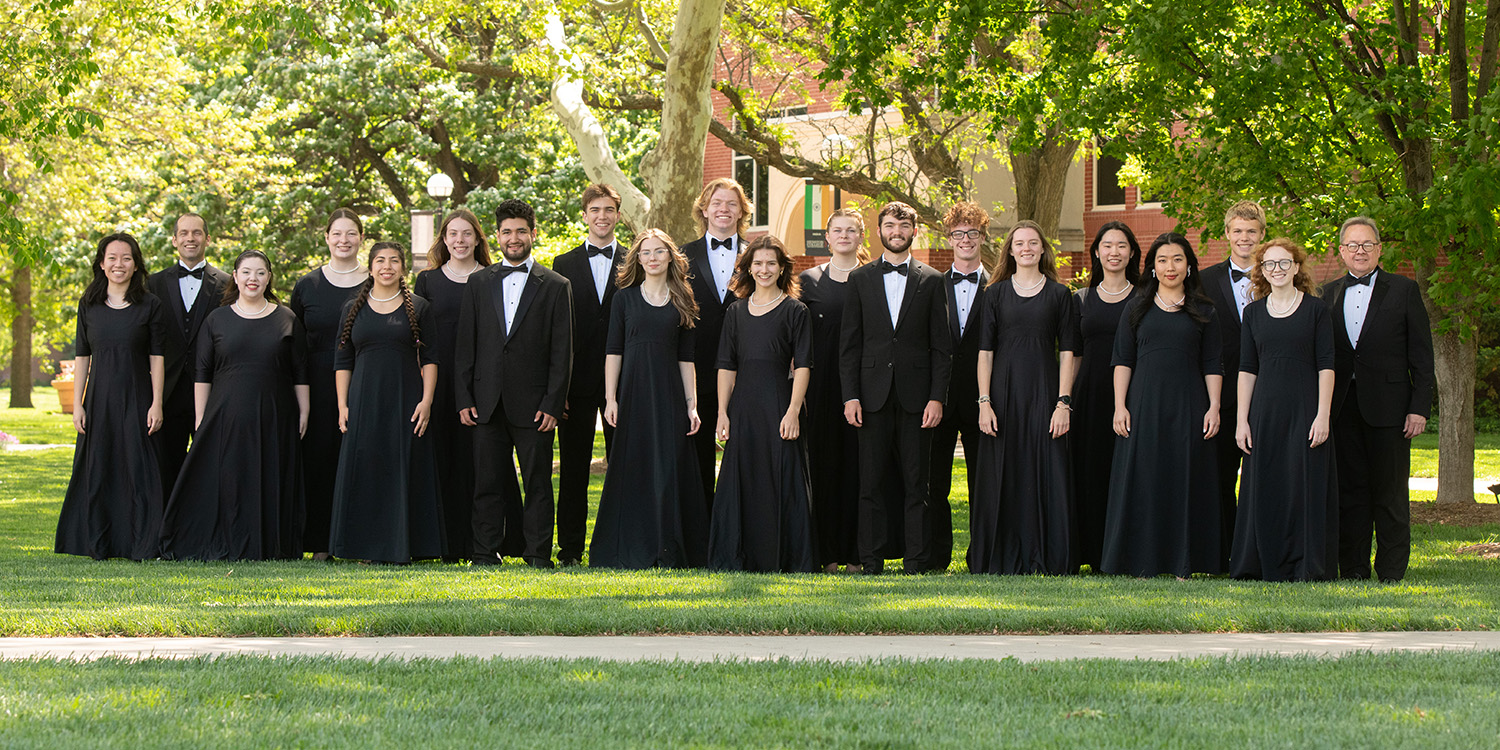 Hesston College Bel Canto Singers group photo spring 2025