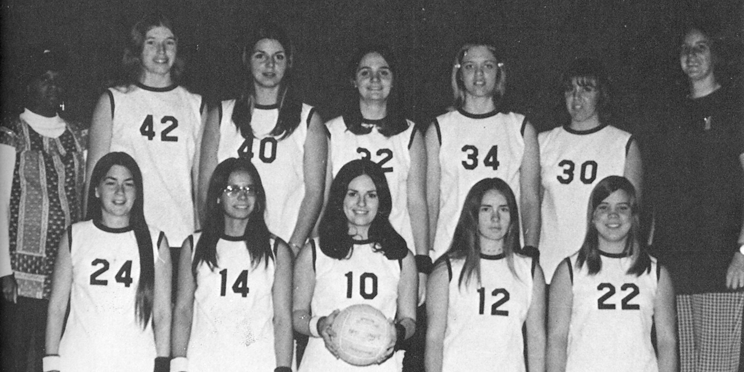 Hesston College women's volleyball team 1972-73 - the first women's varsity team