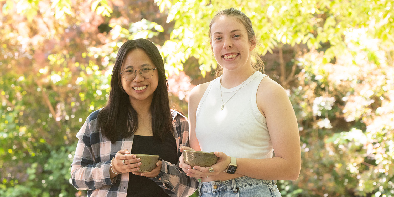 2025 Hesston College Lark of the Year winners Jessica Raharjo and Ashleigh Williams